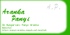 aranka panyi business card